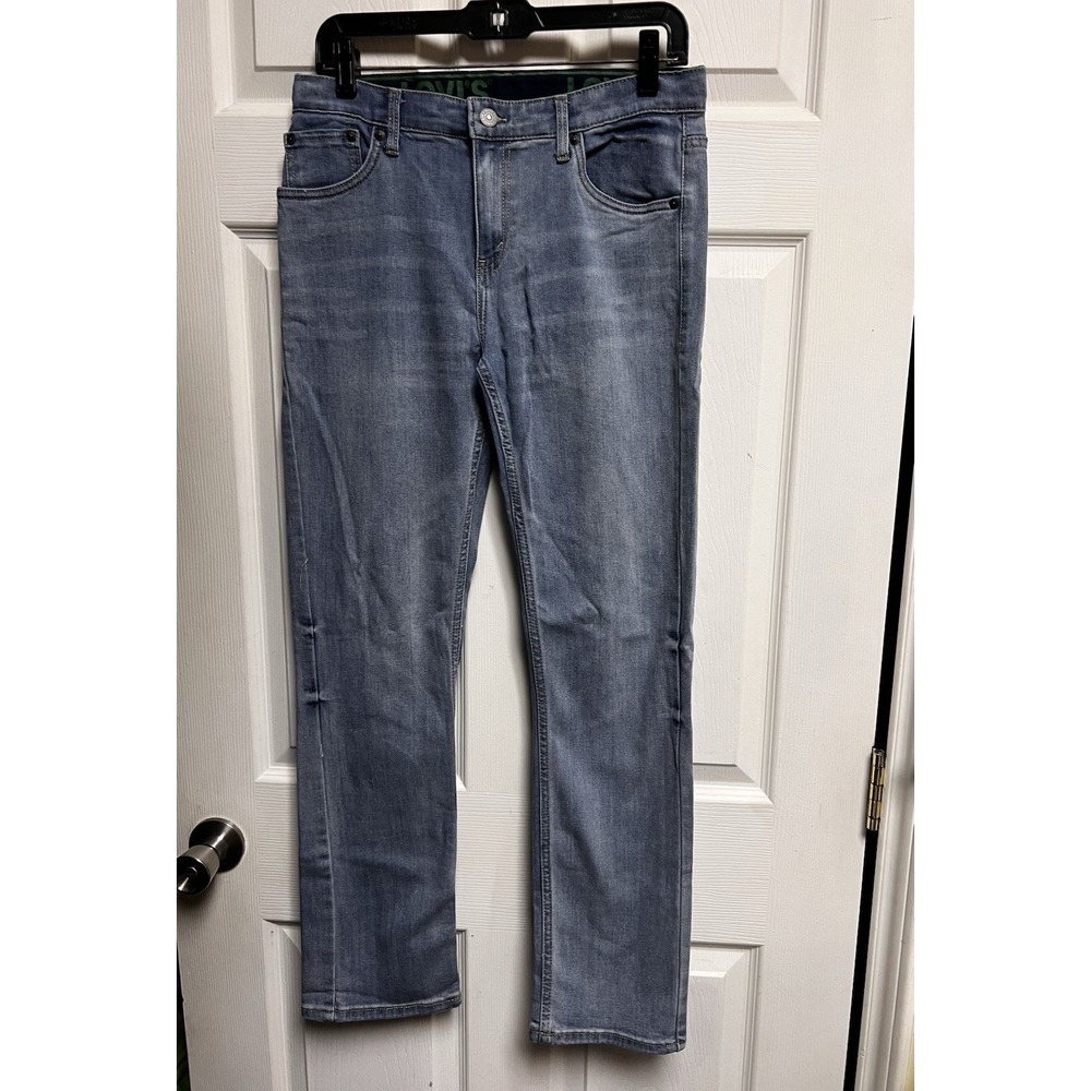 Levis 511 Slim Fit Boys Jeans Size‎ 18 Reg W29 L31 Light Wash Blue Denim